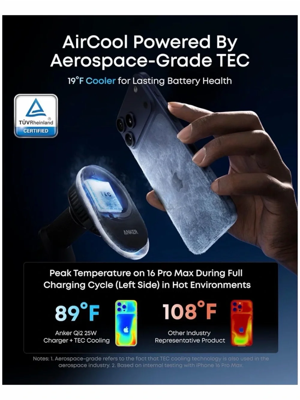 Anker Car Vent Mount with Blue Accent